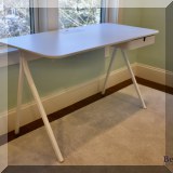 F24. Poppin Furniture Key desk with drawer. 29”h x 47”h x 24”w  